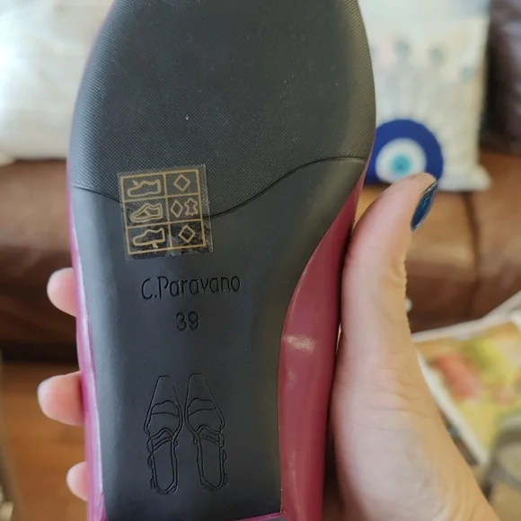 Paravano Pointed Buckle Flats in Magenta by C. Pansan - Picture 6 of 10